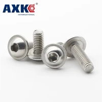 flange head screws bolt 304 stainless steel hex socket m3 m4 m5 m6 machine round under 50pcs lot 20 pieceslot with washer