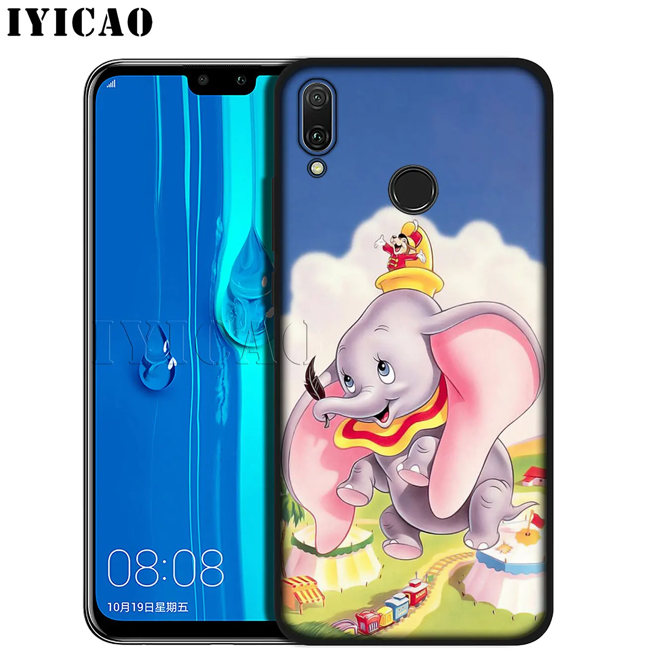 IYICAO Dumbo милый мягкий силиконовый чехол для телефона Huawei Mate 30 20 10 Pro Nova 5I 5T 5 4 4E 3i 3 2i