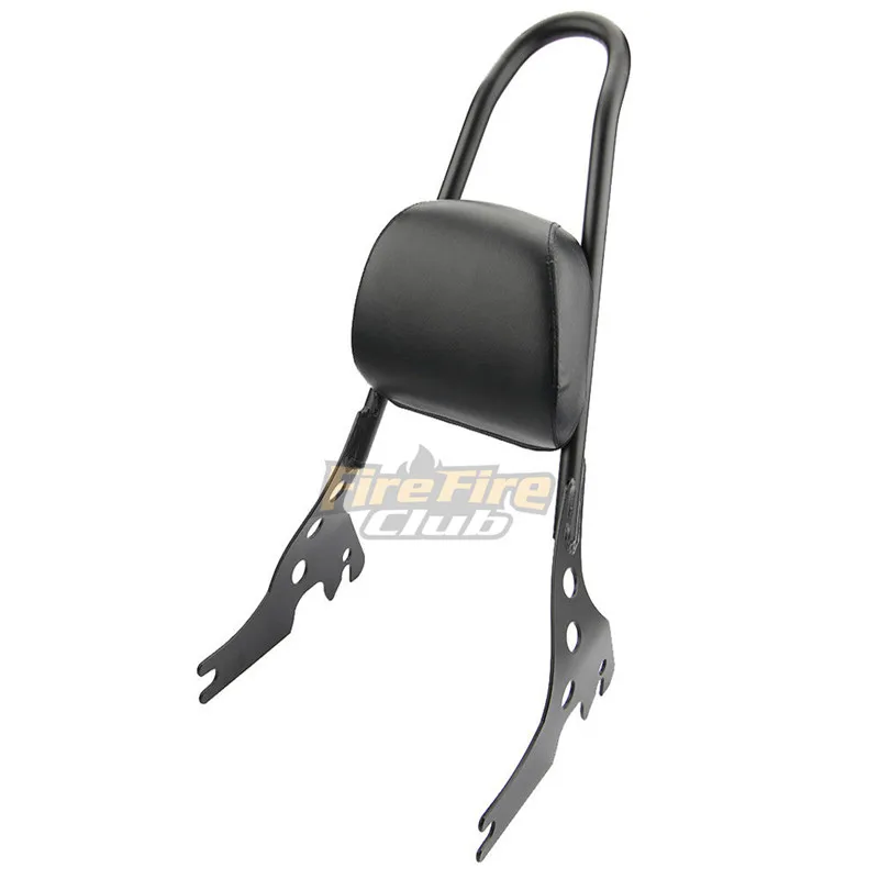 

Motorcycle Luggage Detachable Sissy Bar Passenger Seat Backrest Cushion Pad Black For Harley Sportster XL 883C 883R 1200R 120