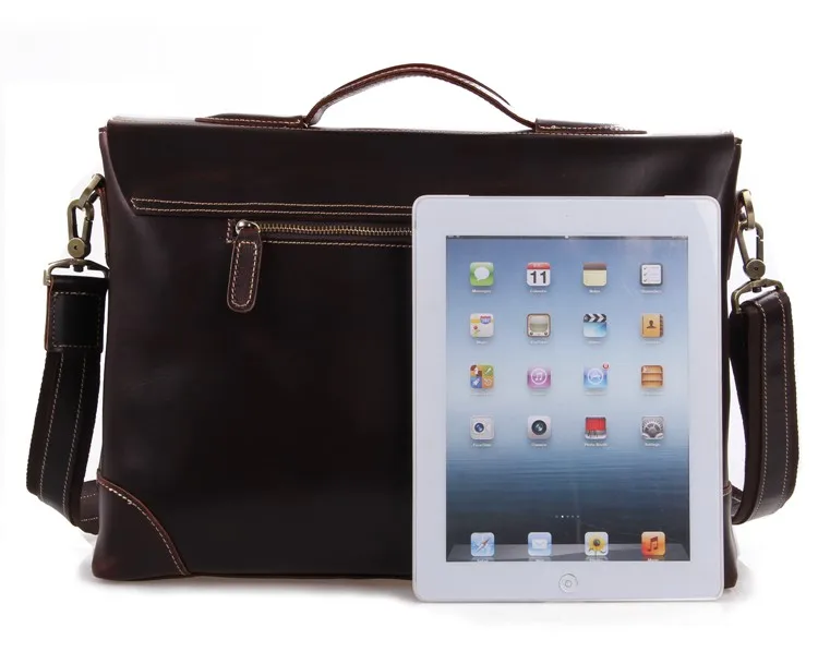 J.M.D Ретро Crazy Horse Кожаные мужские сумки многофункциональный портфель сумка для