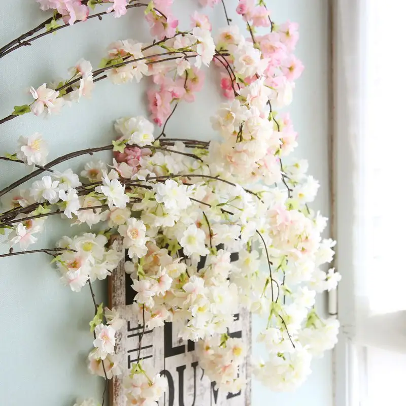 High quality 53 Inches Artificial Cherry blossoms Flowers Silk flowers for wedding home decoration | Дом и сад