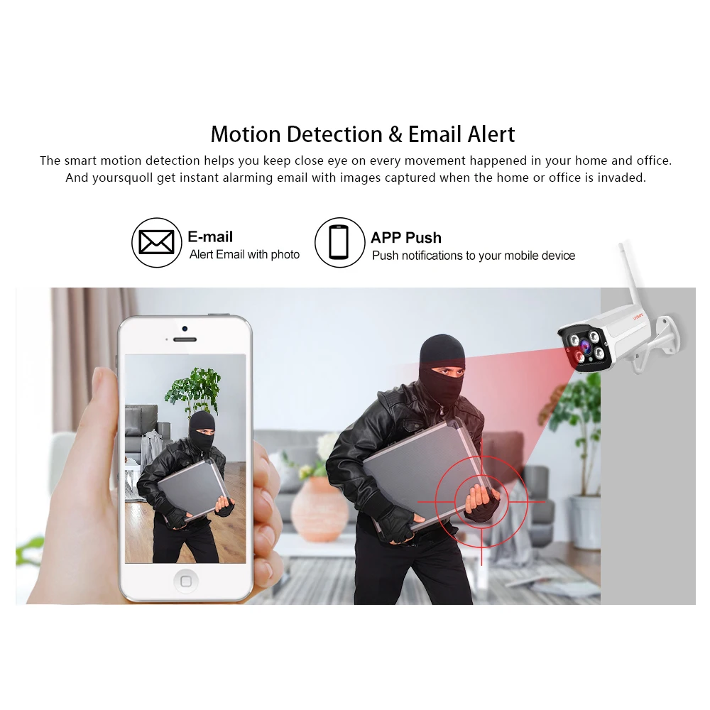 LOOSAFE IP камера Wi-Fi наружная цилиндрическая Full HD ONVIF беспроводная домашняя