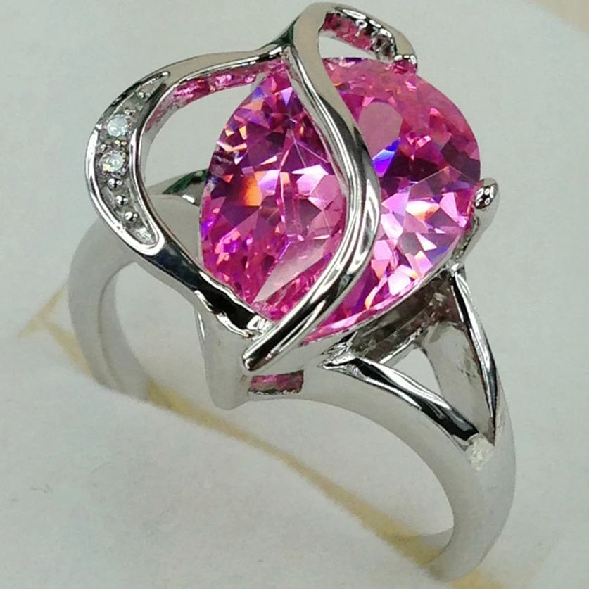 Модные обручальные кольца flenz Esme для женщин 2019 Перидот морганит розовый