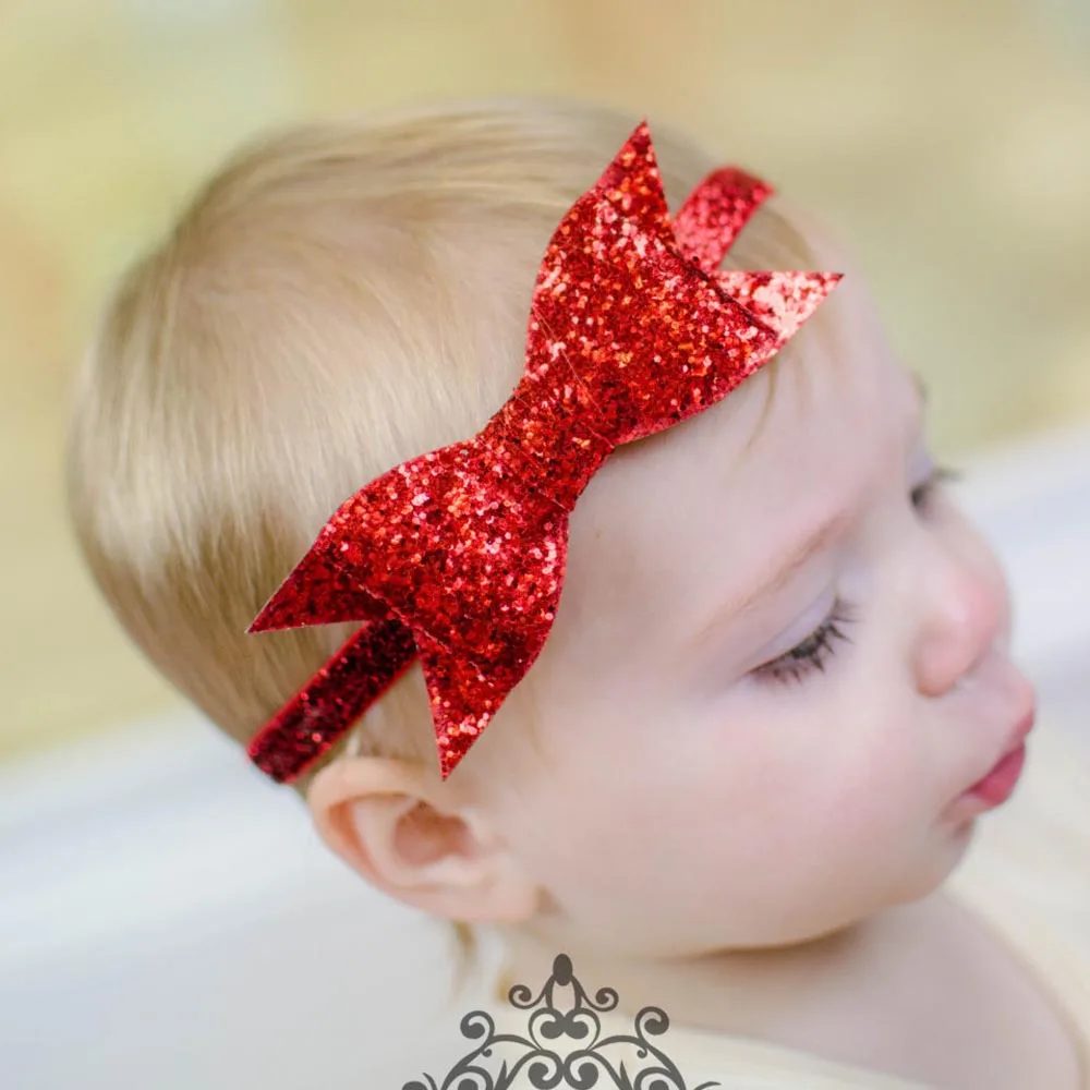 Red Bling Christmas Headband Baby Girl Hair Accessories | Детская одежда и обувь