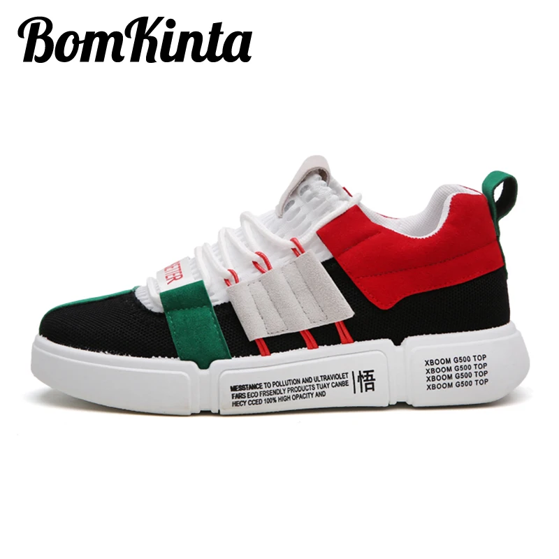 BomKinta Brand Designer Mixed Colors Casual Shoes Men Fashion Breathable Lace Up Sneakers Outdoor Male Footwear | Обувь