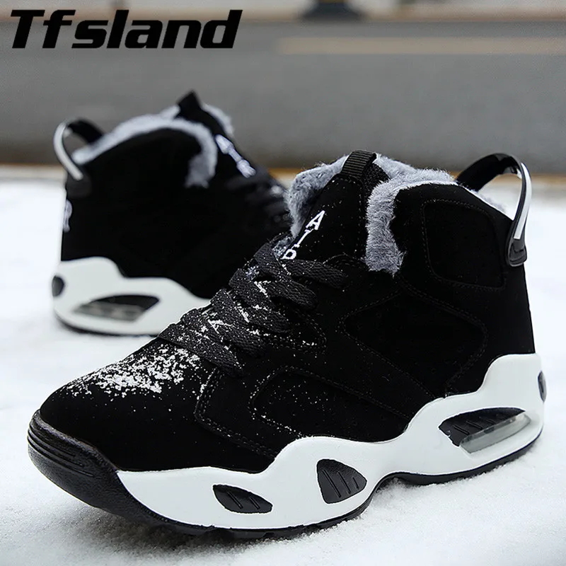 Плюшевая теплая зимняя Баскетбольная обувь Zapatillas Jordan Мужская Hombre мягкая