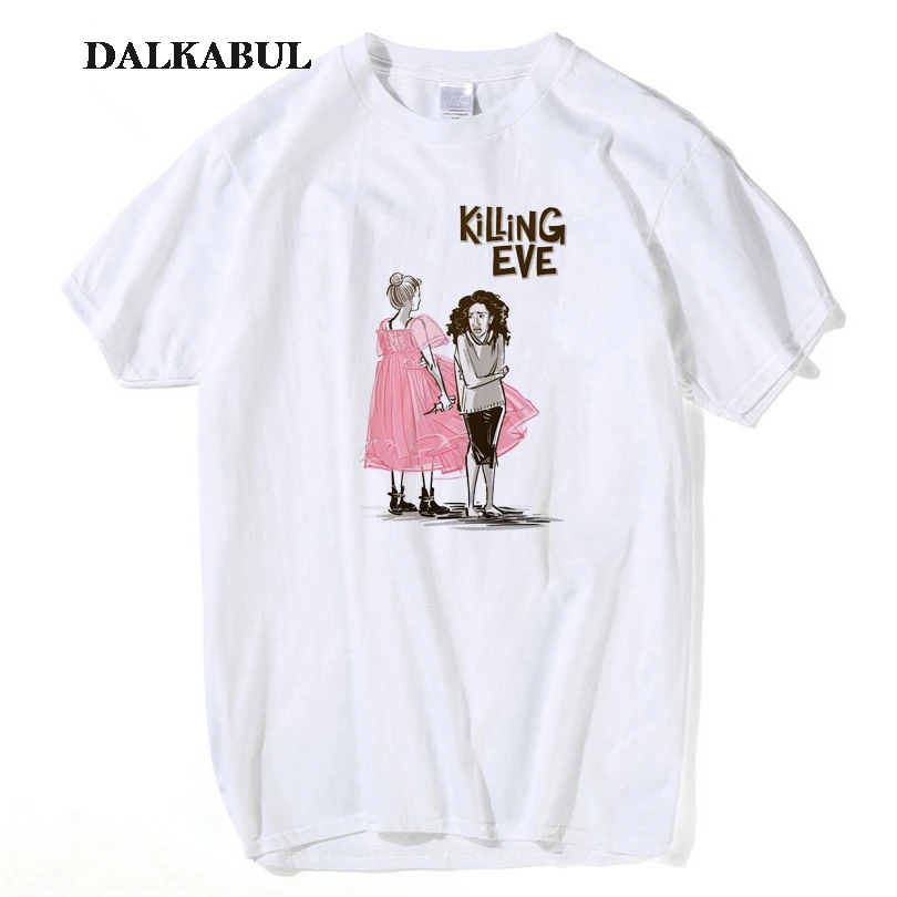 Мужская футболка с коротким рукавом Killing Eve рисунком из мультфильма Villanelle and лето
