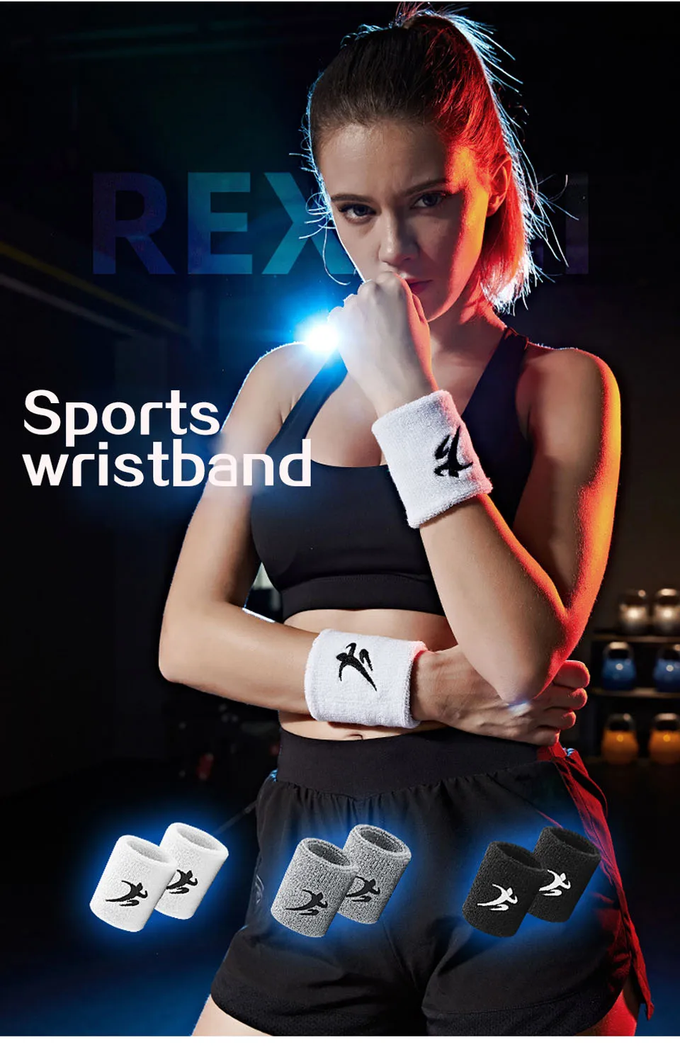 1Pcs Wrist Sweatband Tennis Sport Wristband Volleyball Gym Wrist Brace Support Sweat Band Towel Bracelet Protector 8.5cm*7.5cm