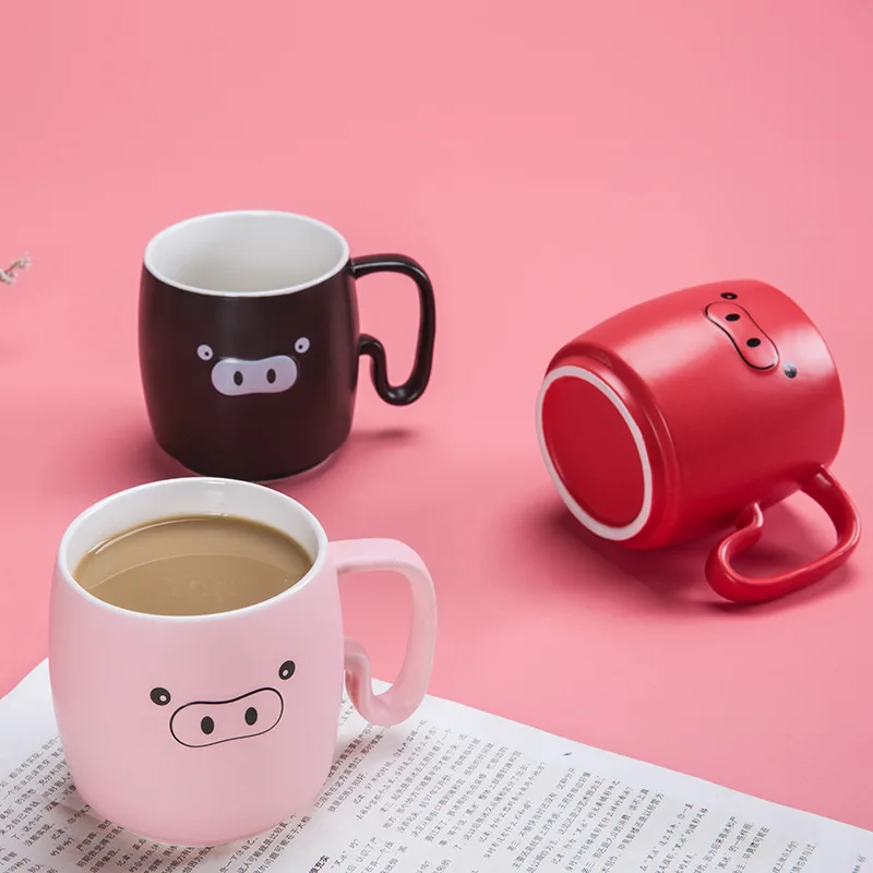 Новая рельефная керамическая кружка для свиньи милая юбилейная чашка кофейные