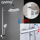 GAPPO Душевая система белый хром термостатический смеситель для душа в ванной комнате смеситель настенный ванная душевая головка набор смеситель для бассейна