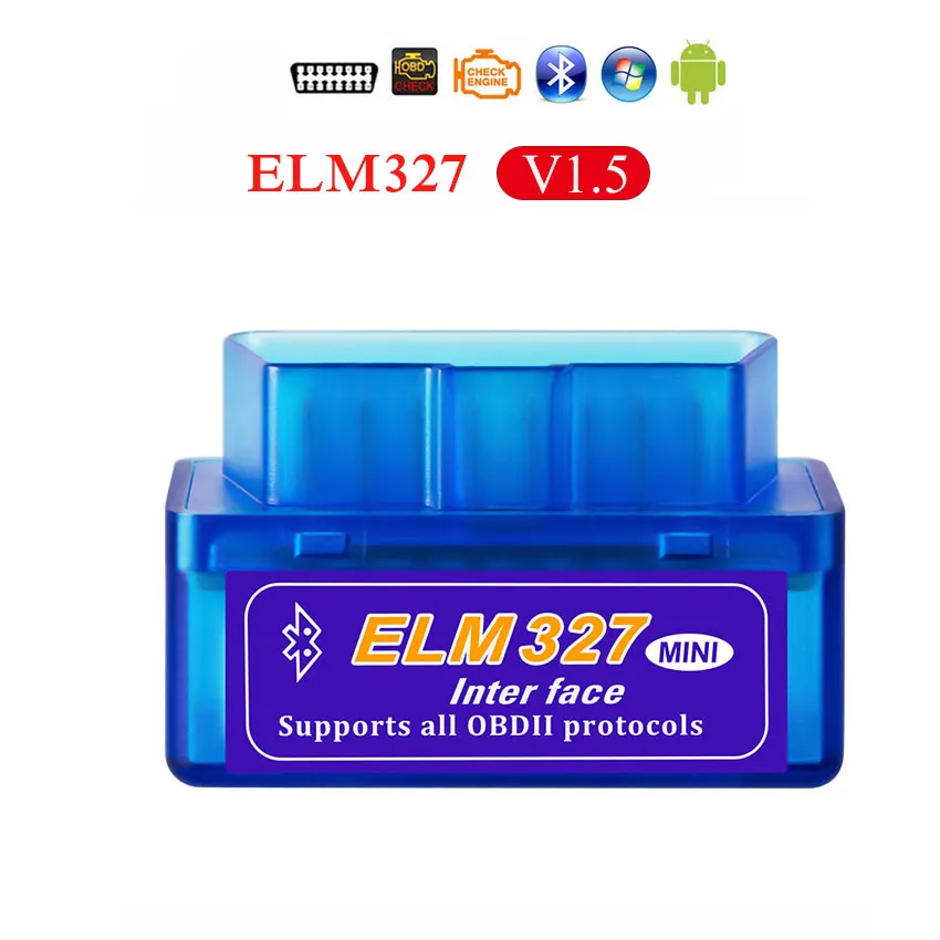 Bluetooth V1.5 blue PANDUK новейший ELM327 V1.5 Bluetooth OBD2/obd ii v2.1 автомобильный диагностический инструмент Android автоматический диагностический инструмент Obd2 сканер - Цвет: Bluetooth V1.5 blue