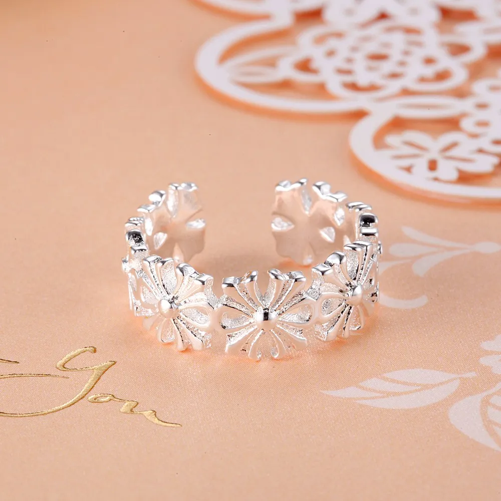 jewelry Silver Plated Ring Charming Rose Wedding Rings For Women Valentine's gift PJ259 | Украшения и аксессуары