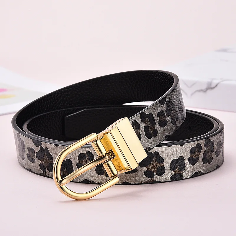 Women's Strap Casual All-match Women Brief Pu Leather Belt Women Strap Leopard Print Belts Top Quality Jeans Belt