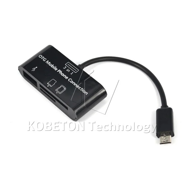 Kebidu SDHC/SD/TF устройство для чтения карт Micro USB OTG хаб адаптер кабель Samsung S4/5/6 HTC Xperia