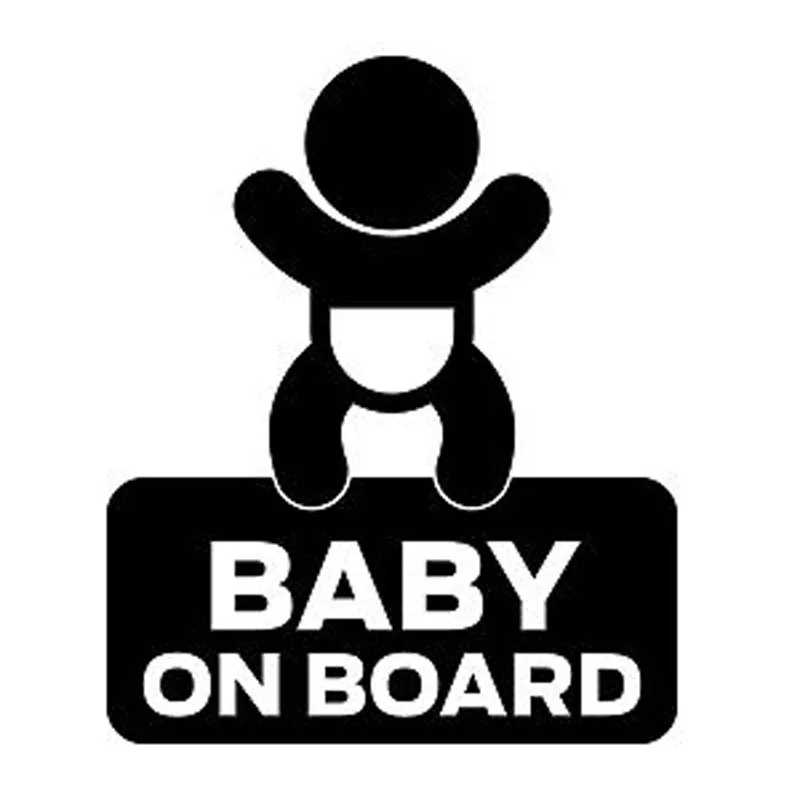 

14X17CM BABY ON BOARD Friendly Tips Cartoon Car Sticker Vinyl Decal Black/Silver S8-0521