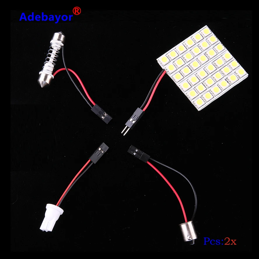 2 комплекта 12 В постоянного тока 5050 SMD 36 светодиодсветильник ламп для салона