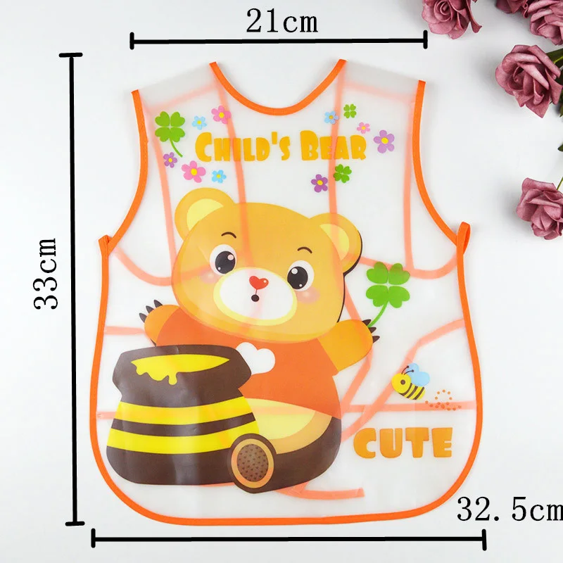 Baby EVA sleeveless gown Baby vest bib Transparent anti-dressing Lace-up waterproof disposable bib dinner clothes feeding child