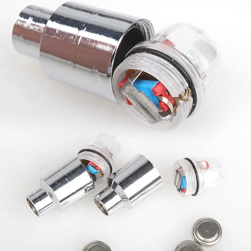 2 шт. колпачок для велосипедных шин светодиодные колпачки колесных клапанов