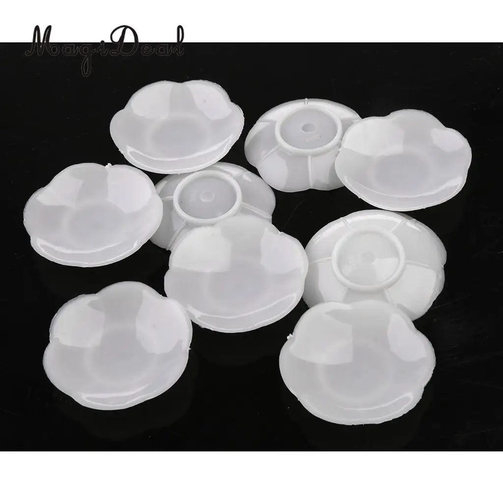 12pcps Flower Plates Candy Dishes Wedding Christmas Baby Shower Gift Saucer Holders Party Table Decorations White Clear | Дом и сад