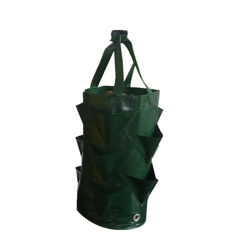 green 3 галлона висячая Картофельная сажалка для клубники мешки для выращивания картофеля Открытый Вертикальный Сад открытый растительный посадки мешок для выращивания - Цвет: green