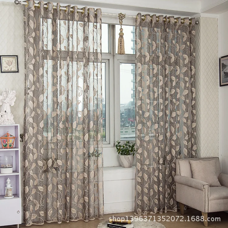 Занавеска из кружева с цветами полупрозрачная Марля экранов для гостиной