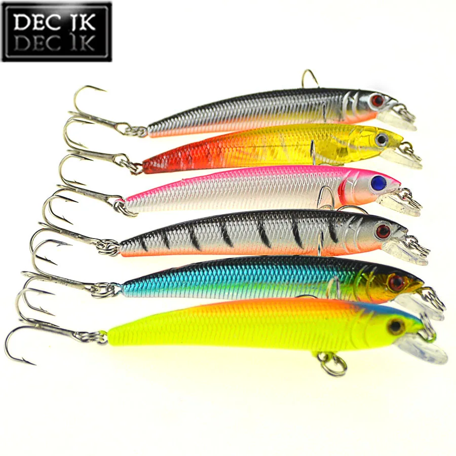 6 шт. пластиковая жесткая морская рыболовная приманка поддельная Jerkbait щука