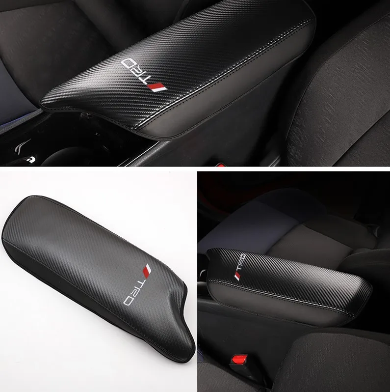 Right Carbon Для Toyota C-HR CHR- автомобильный Стайлинг, кожаная Автомобильная консоль, чехол для подлокотника, декоративная накладка, 1 шт., автомобильные аксессуары - Название цвета: Right Carbon