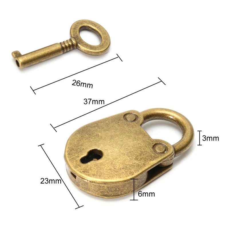 5 set Metal old retro style mini padlock small suitcase key lock | Обустройство дома