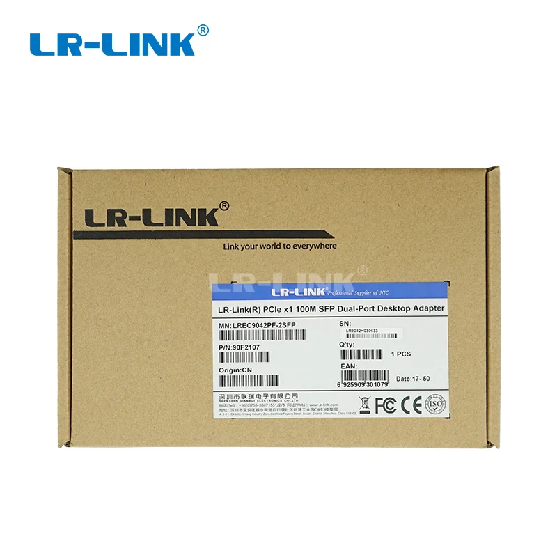 Компьютерный компьютер LR LINK 9042PF 2SFP PCI Express ethernet Сетевая карта с двумя портами 100 Мб