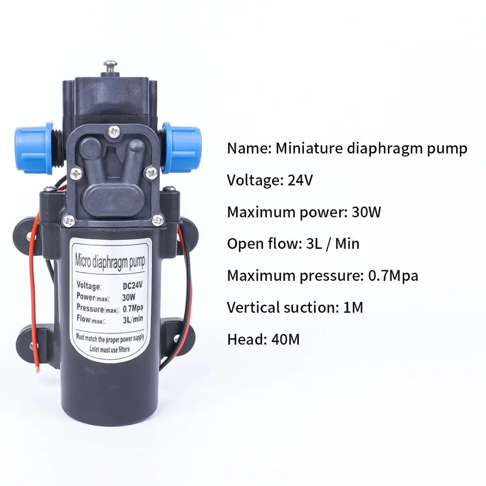Миниатюрный Мембранный самовсасывающий насос высокого давления 24 в пост. Тока 130