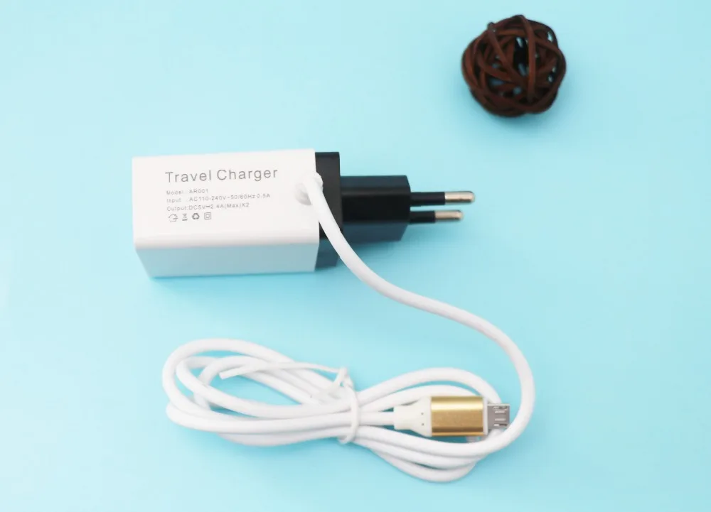 Сетевое зарядное устройство с двумя USB-портами 5 В 100 А кабелем для Samsung iphone ipad huawei |