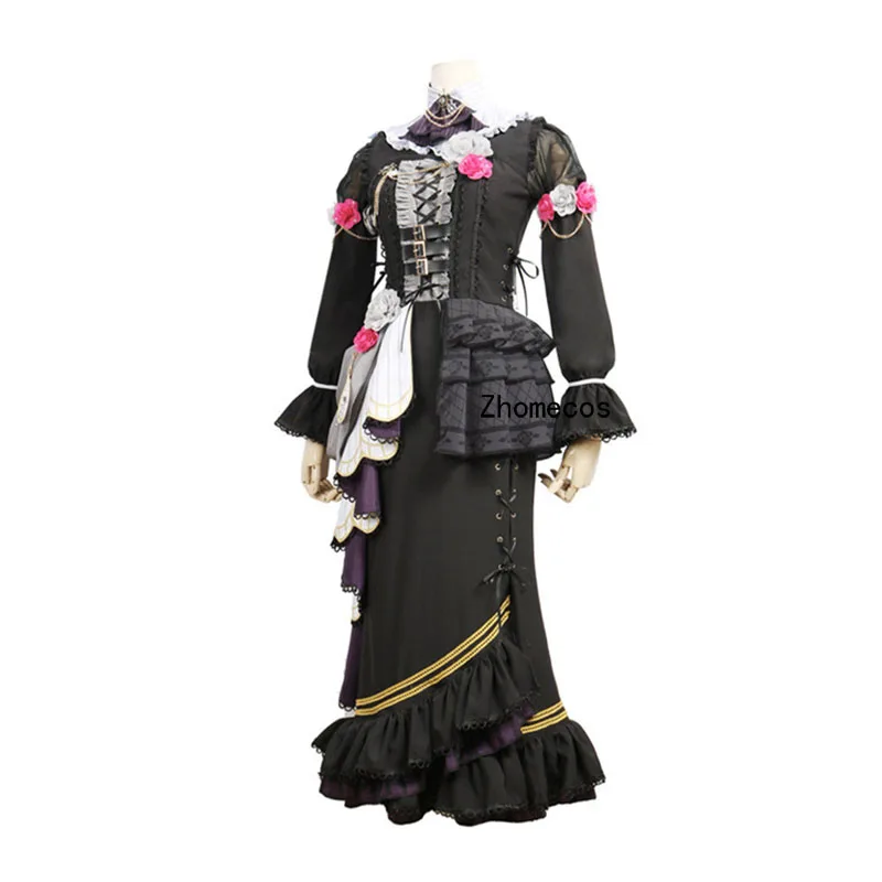 Zhomecos Amine Bang Dream Roselia Neo-Aspect Shirokane Rinko костюм для косплея длинное платье полный