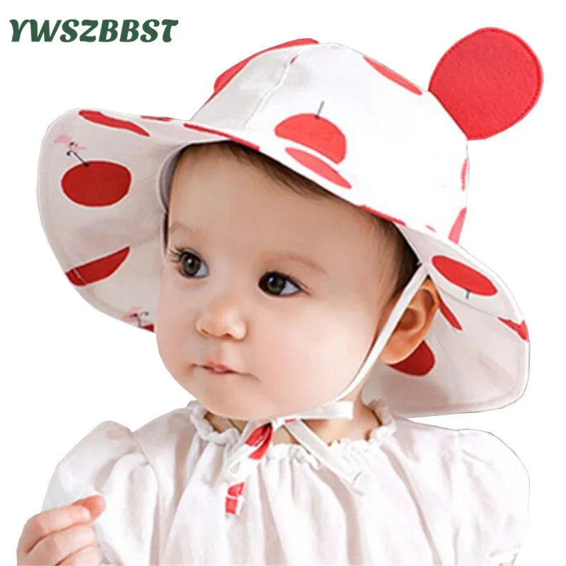 Summer Sun Hat Toddler Kids Infant Cotton Cap Autumn Cute Baby Girls Boys Beach fit 0 to 2 years old | Детская одежда и обувь