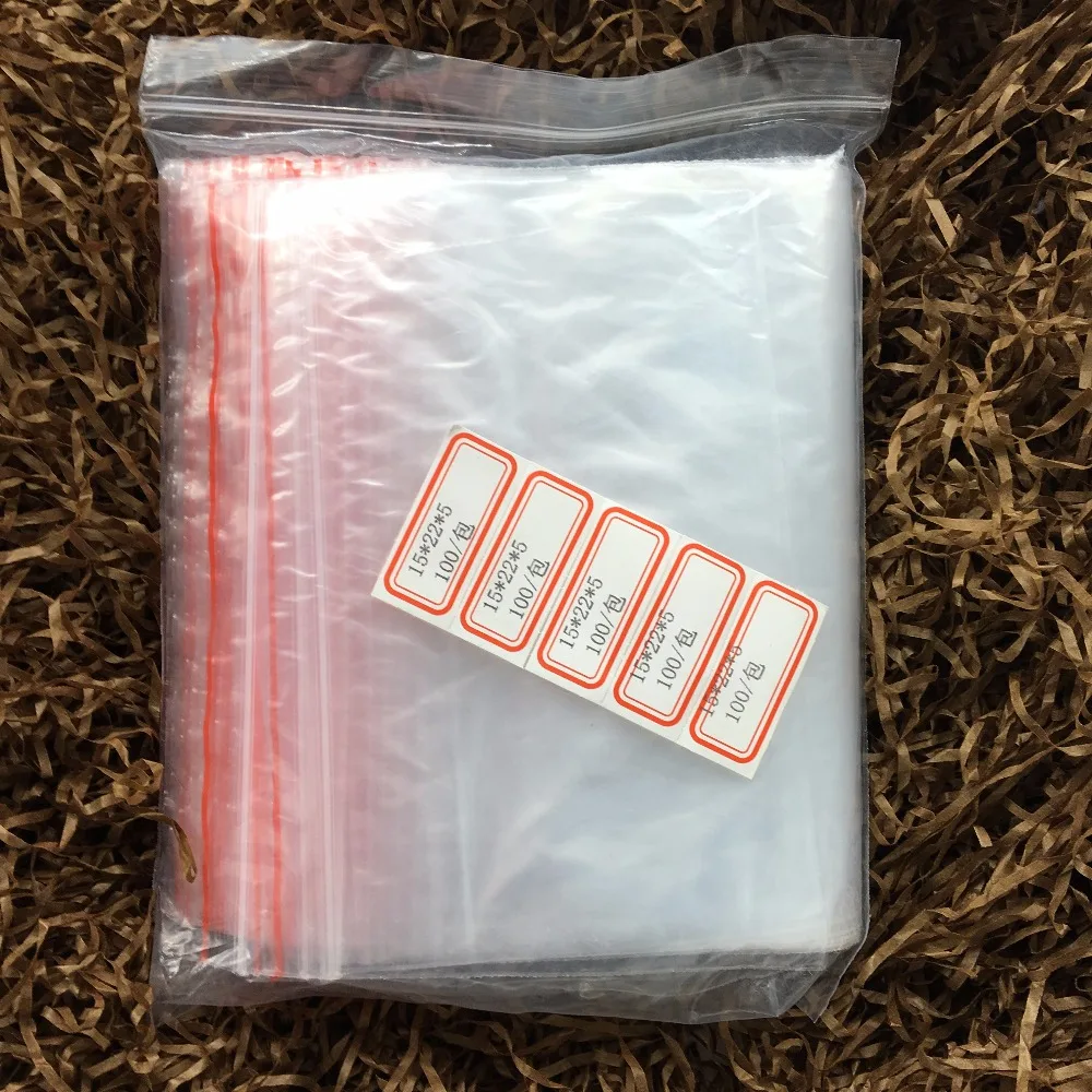 

100pcs Clear Plastic 15x22cm Resealable Cellophane Small Bag Packing Storage Seal Bags Jewelry Ziplock Zip Lock Poly Bags