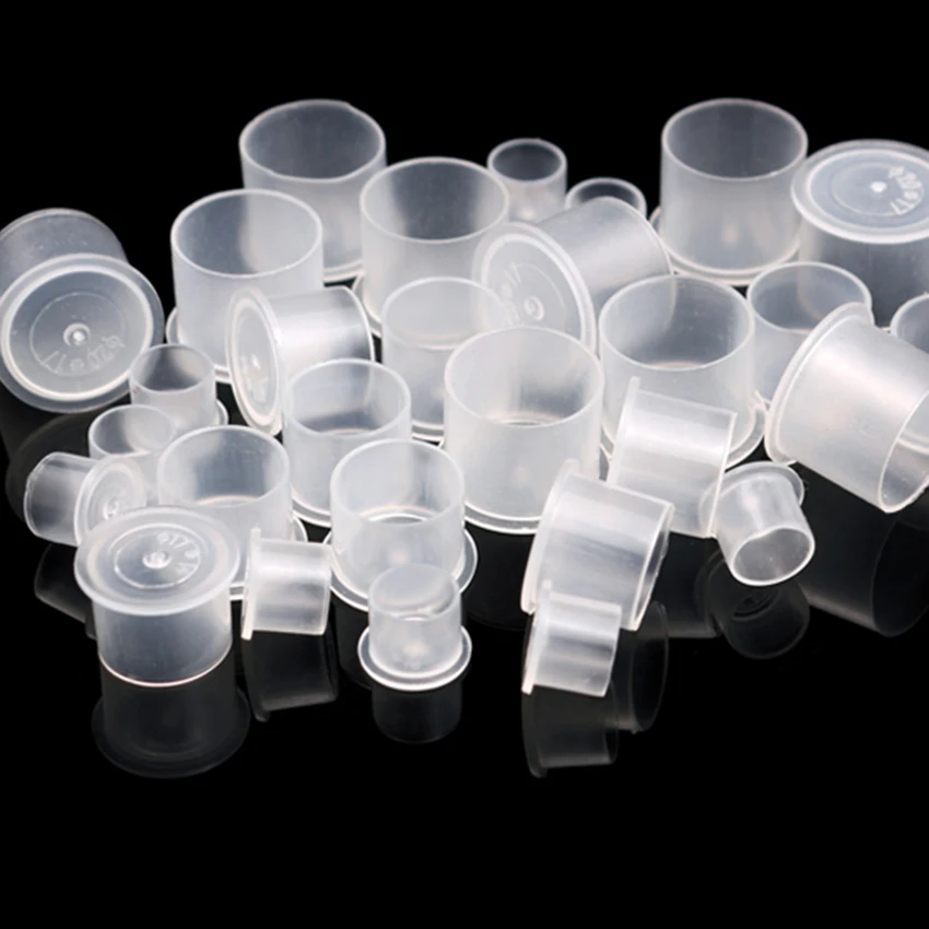 Пластиковые прозрачные пигментные чернила для татуажа маленького размера 100 шт.