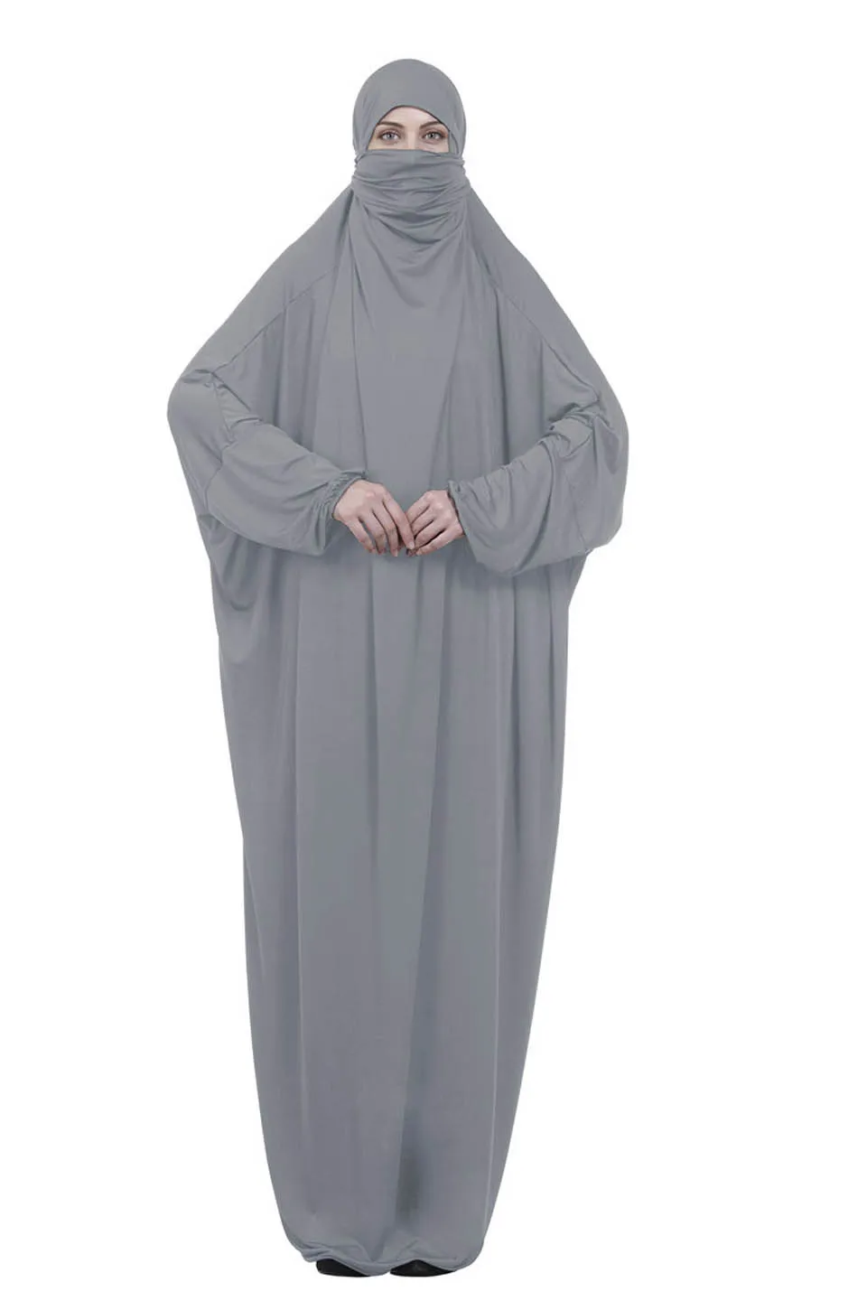 Новое мусульманское платье рукав летучая мышь abaya Дубай платье хиджаб мусульманский хиджаб шарф в масках мусульманская одежда Рамадан Молитвенное платье