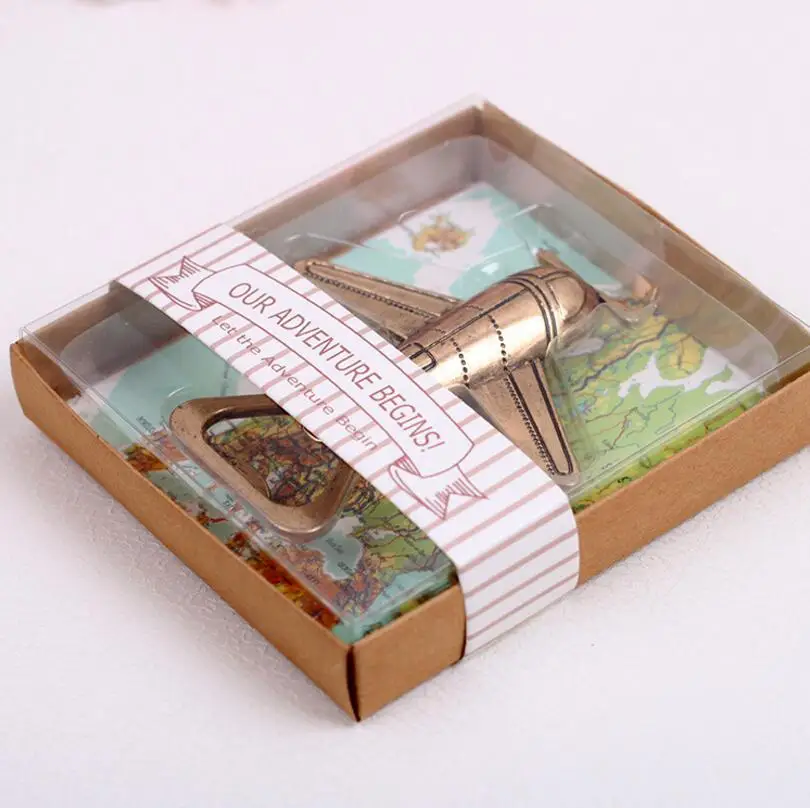 

Creative Wedding Favor Party Gift Antique Air Plane Airplane Shape Metal Wine Beer Bottle Openers LX3652