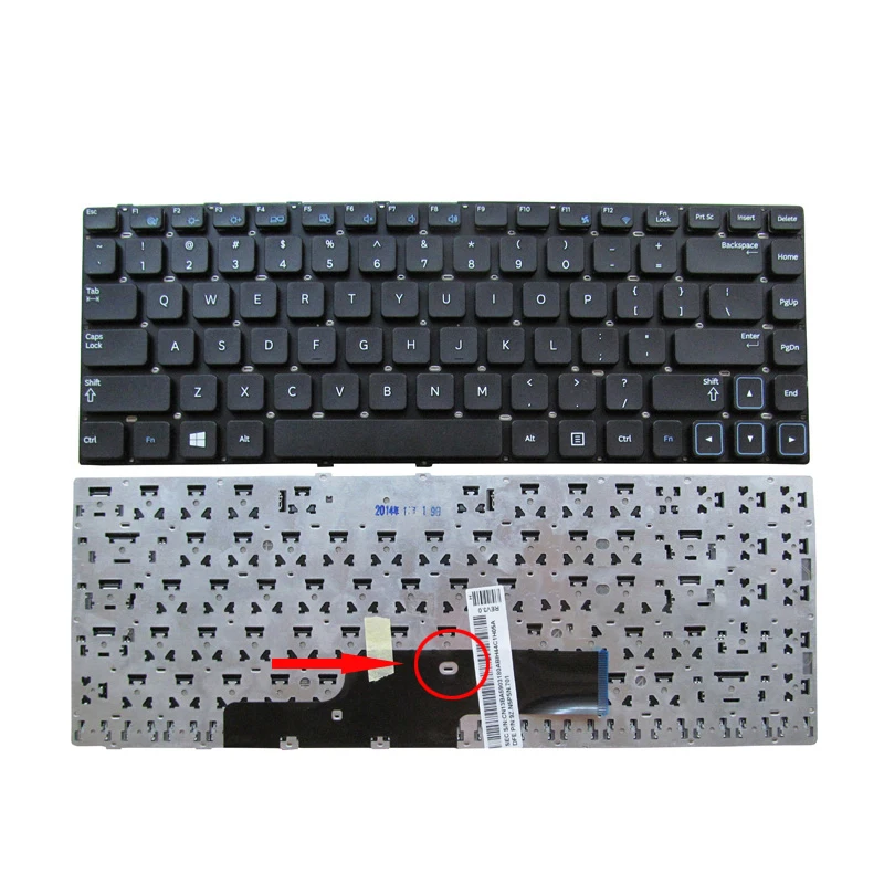Клавиатура для ноутбука Samsung 300E4A 3430EA 305E4A 300e4x 300E4C 300E43 черно-белая совершенно новая