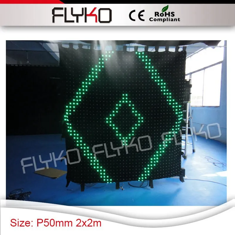 P50mm free shipping good definition flexible indoor high quality led best selling video stage curtain 7ft x wedding concert | Лампы и