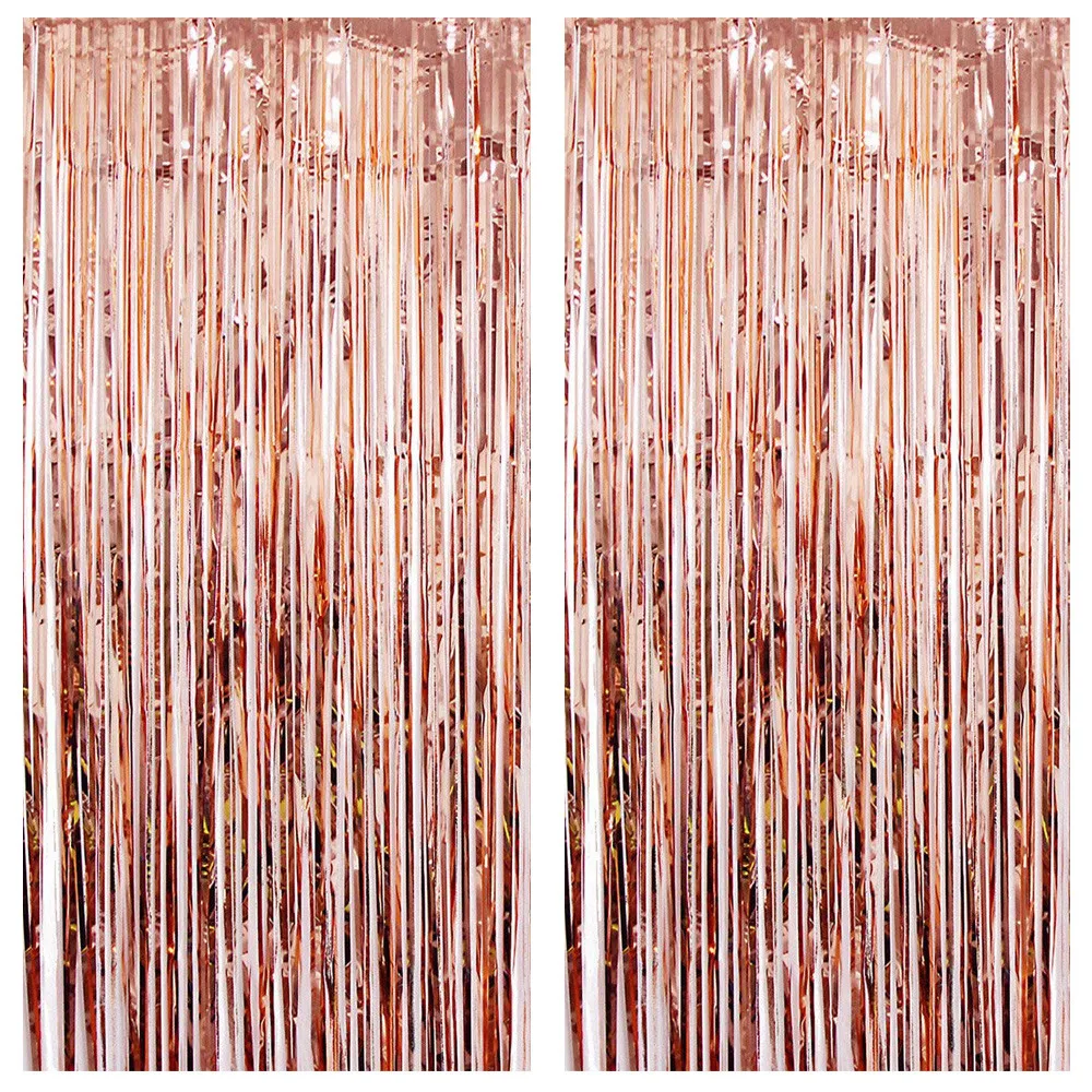 2 шт. фольгированные золотые шторы фон с блестками для свадьбы дня рождения