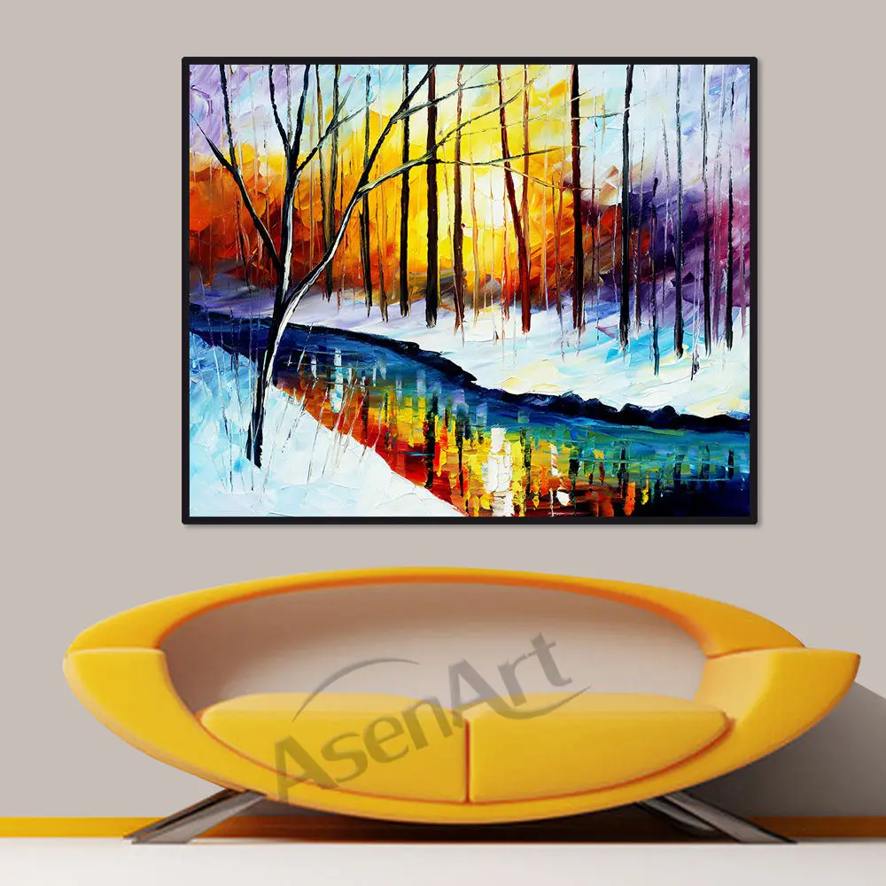lighthouse seascape forest Landscape Print Canvas Modern oil Painting poster Wall Art Picture for Living Room Bedroom home Decor | Дом и сад