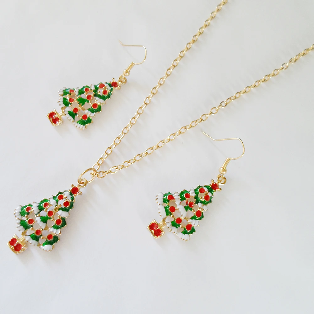 2020 Самые продаваемые комплекты ювелирных изделий в виде рождественской елки