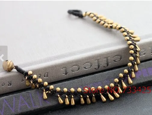 Бесплатная доставка! каплевидный латунный плетеный браслет ручной работы тканый