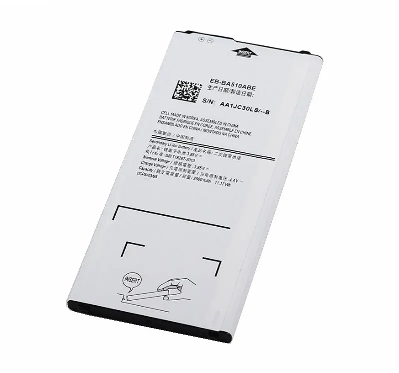 1x2900 мАч EB BA510ABE сменная батарея для Samsung Galaxy A5 2016 Edition A510 SM A510F A5100 A510F|Аккумуляторы