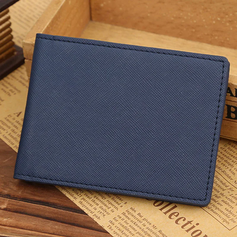 Мужской однотонный кошелек простой стиль зажим для денег синий коричневый