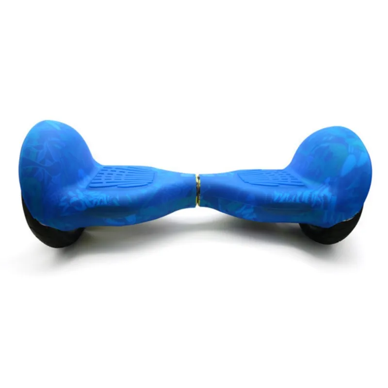 10 inches blue case Силиконовый чехол для ХОВЕРБОРДА 6,5/8/10/дюймов, чехол, полузащитная пленка для скейтборда за бортом, умный баланс, Электрический скутер - Цвет: 10 inches blue case