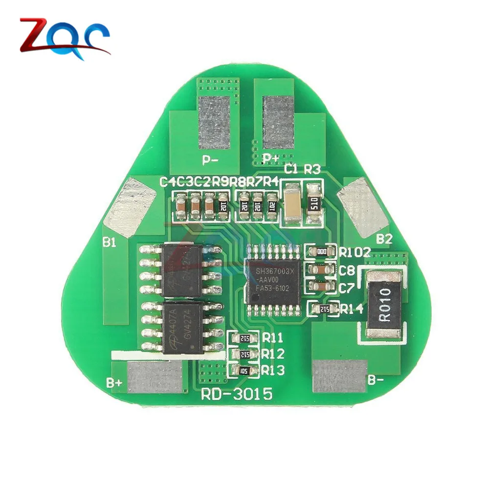 3S 4A литий-ионная батарея Защитная печатная плата 3 ячеек PCB 10,8 V-12,6 V 3S2P 10,8 V 11,1 V 12V