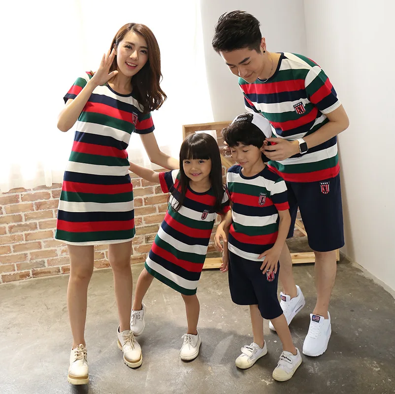 

Family Matching Clothes National Shirts 2023 Father Mother Daughter Son Mom Mommy And Me Clothes Dress Couple Family Look Outfit