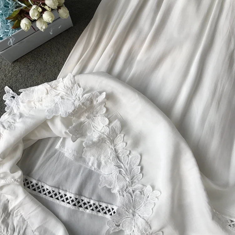 2019 новые модные женские платья богемное туристическое пляжное сексуальное Белое