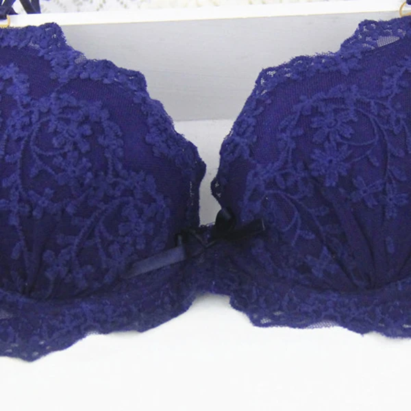 Women Lace Bra Set Push Up Three-breasted Underwear Outfits Cup ABC | Женская одежда